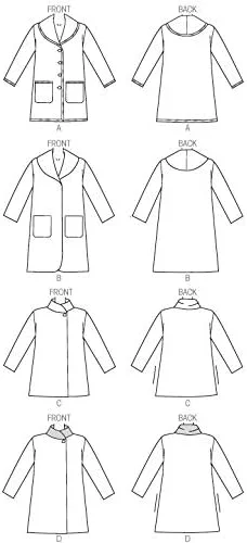 الگوهای خیاطی Butterick 6107 سایزهای Y خیلی کوچک 4-6/ کوچک 8-10/ متوسط 12-14 کت زنانه الگوهای خیاطی Butterick 6107 سایزهای Y خیلی کوچک 4-6/ کوچک 8-10/ متوسط 12-14 کت زنانه