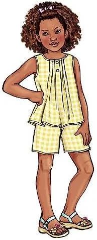 الگوهای خیاطی BUTTERICK B4176 تاپ، پیراهن، شورت و شلوار بچگانه/دخترانه، سایز 2-3-4-5 الگوهای خیاطی BUTTERICK B4176 تاپ، پیراهن، شورت و شلوار بچگانه/دخترانه، سایز 2-3-4-5