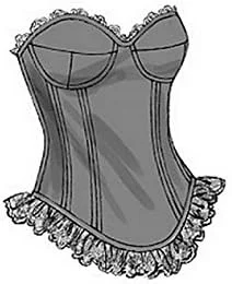 الگوهای خیاطی باتریک B6338 کرست و دامن لبه منحنی، E5 (14-16-18-20-22)