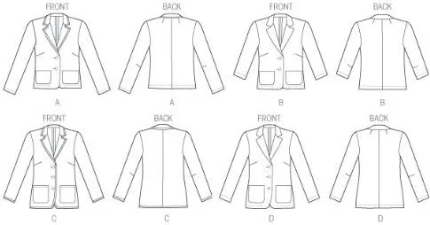 الگوهای Butterick B5926 سایز B5 8-10 - 12-14 - 16 مخصوص کت زنانه و دخترانه، سفید الگوهای Butterick B5926 سایز B5 8-10 - 12-14 - 16 مخصوص کت زنانه و دخترانه، سفید