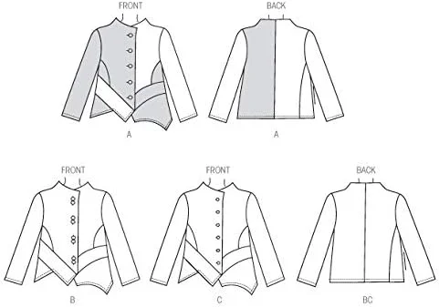 الگوهای خیاطی باتریک 6106 سایزهای Y خیلی کوچک 4-6/ کوچک 8-10/ متوسط 12-14 ژاکت زنانه الگوهای خیاطی باتریک 6106 سایزهای Y خیلی کوچک 4-6/ کوچک 8-10/ متوسط 12-14 ژاکت زنانه