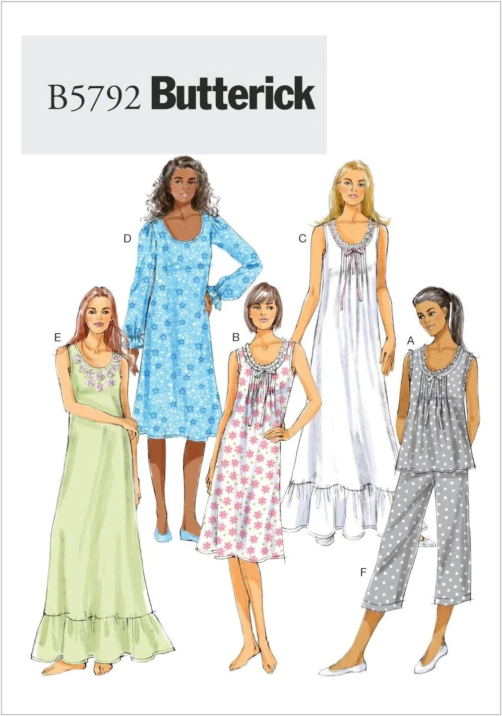 الگوهای خیاطی Butterick B5792 سایز ZZ بزرگ-خیلی بزرگ-XXL تاپ، لباس شب و شلوار زنانه، بسته 1 عددی، سفید