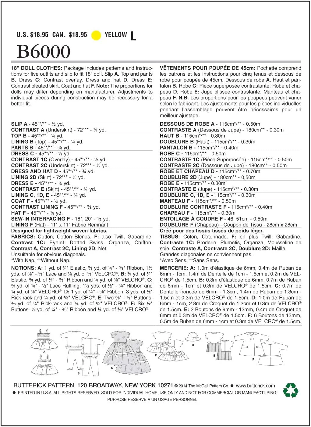 الگوهای خیاطی باتریک 6000OSZ اوه تو عروسک زیبا، چند رنگ الگوهای خیاطی باتریک 6000OSZ اوه تو عروسک زیبا، چند رنگ