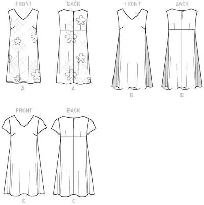 الگوی خیاطی Butterick 6317، لباس زنانه، سایز 14-22، ویسکوز، چند رنگ، E5 (14-16-18-20-22)