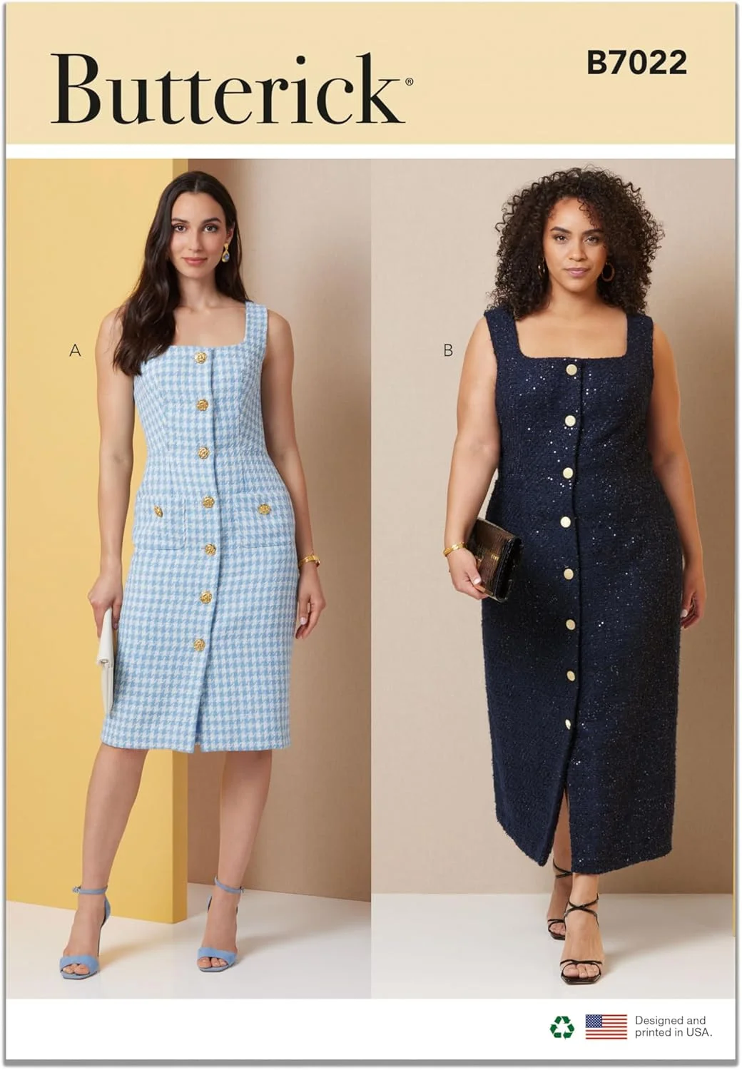 الگوی خیاطی لباس زنانه سایز بزرگ باتریک، چند رنگ