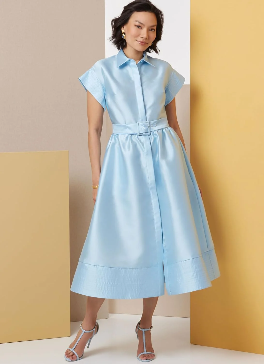 الگوی خیاطی لباس زنانه باتریک، چند رنگ