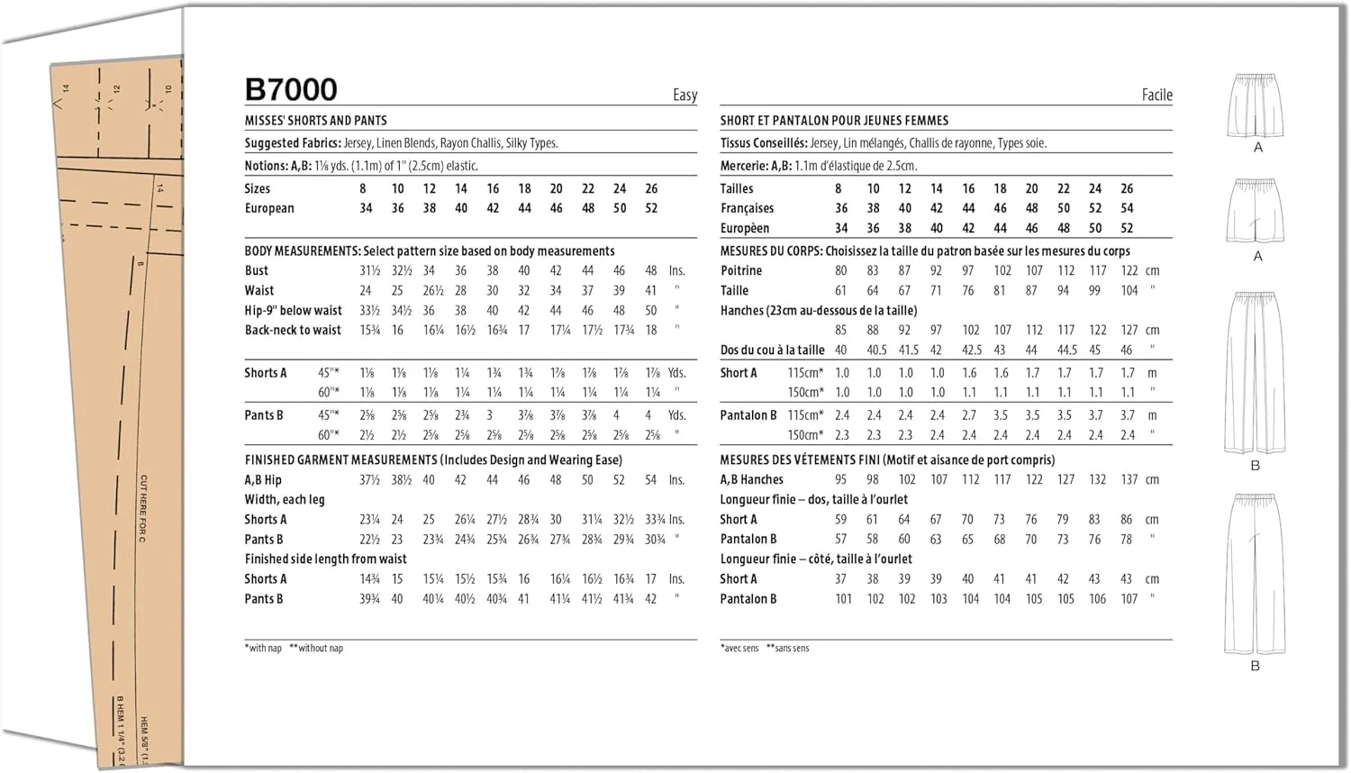 الگوی خیاطی شلوار زنانه باتریک، چند رنگ، 2 تکه