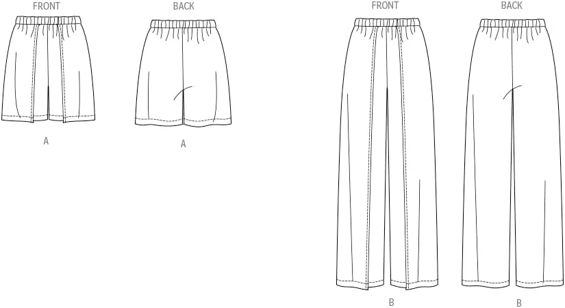 الگوی خیاطی شلوار زنانه باتریک، چند رنگ، 2 تکه