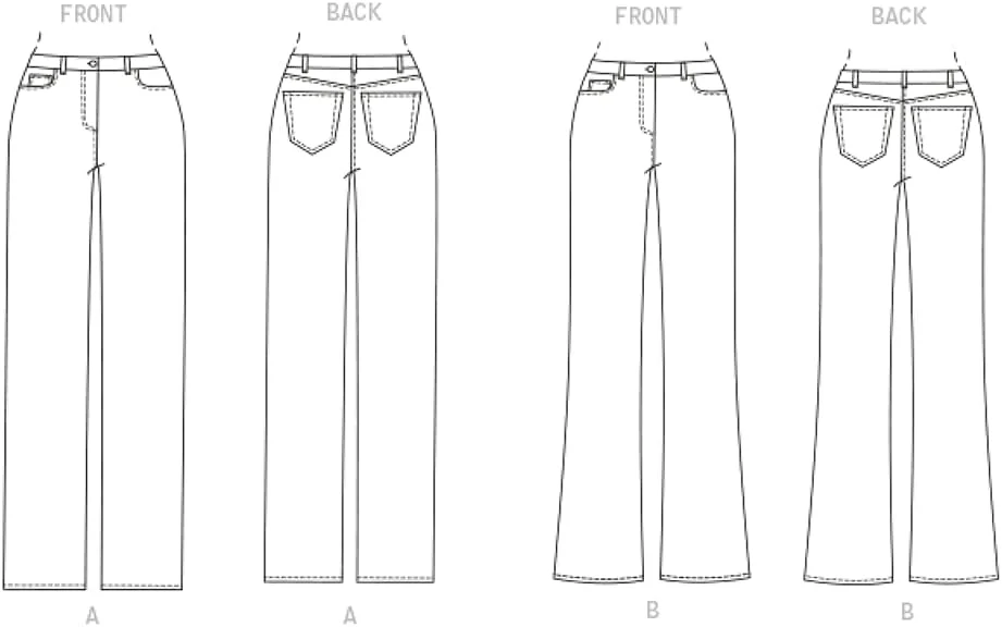 الگوی خیاطی دامن جین زنانه باتریک، کد B6840، سایزهای 8-10-12-14-16، چند رنگ