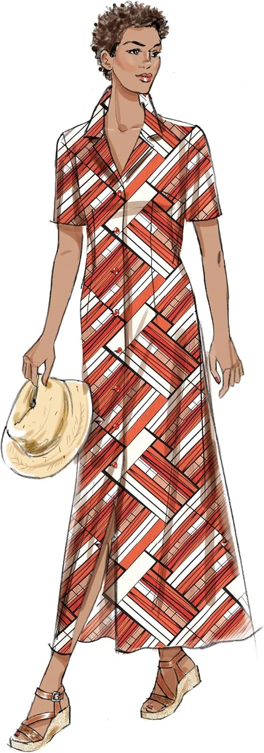 الگوی خیاطی پیراهن کلاسیک زنانه باتریک توسط پالمر/پلتش، کد طراحی B6974، سایزهای 8-10-12-14-16، چند رنگ الگوی خیاطی پیراهن کلاسیک زنانه باتریک توسط پالمر/پلتش، کد طراحی B6974، سایزهای 8-10-12-14-16، چند رنگ