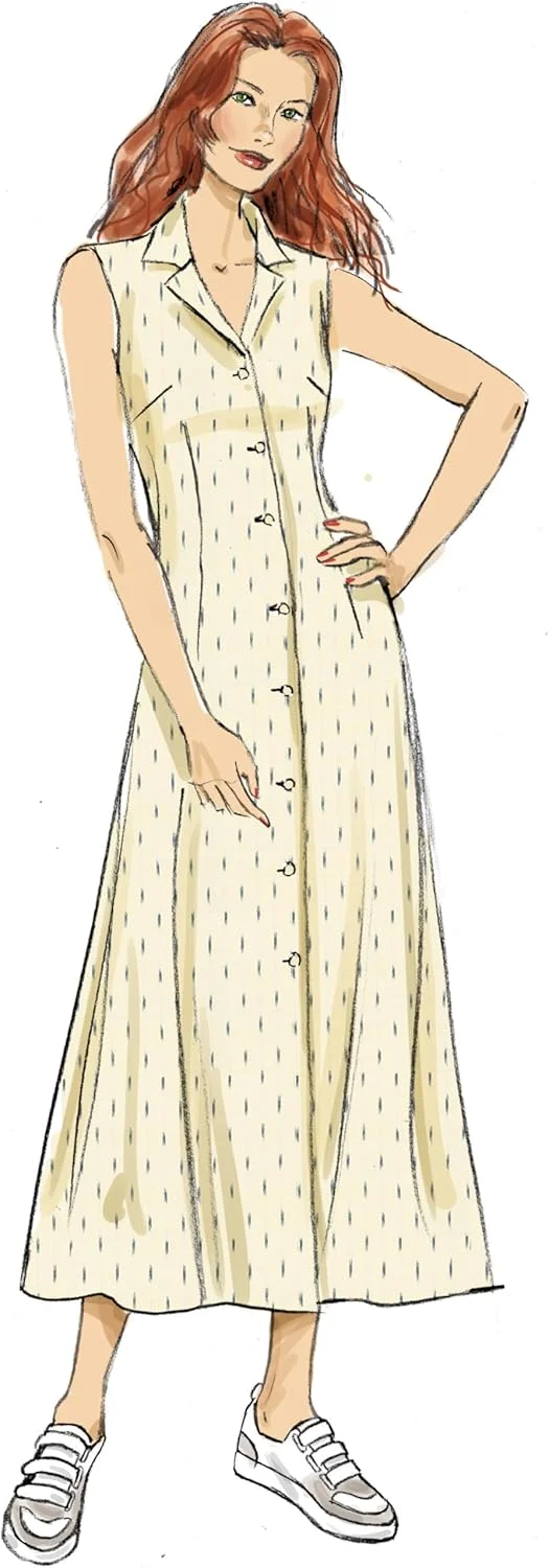 الگوی خیاطی پیراهن کلاسیک زنانه باتریک توسط پالمر/پلتش، کد طراحی B6974، سایزهای 8-10-12-14-16، چند رنگ الگوی خیاطی پیراهن کلاسیک زنانه باتریک توسط پالمر/پلتش، کد طراحی B6974، سایزهای 8-10-12-14-16، چند رنگ