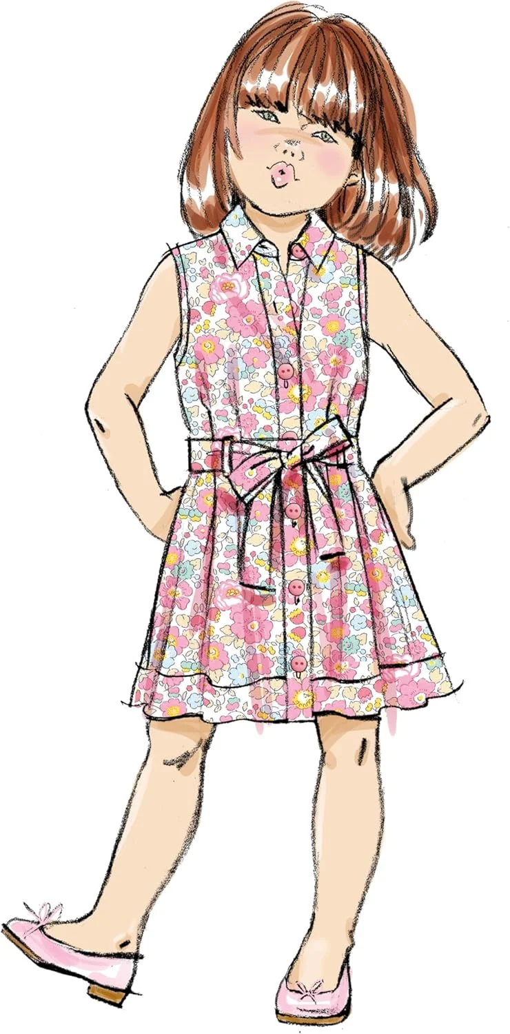 الگوی خیاطی لباس بچگانه Butterick، چند رنگ