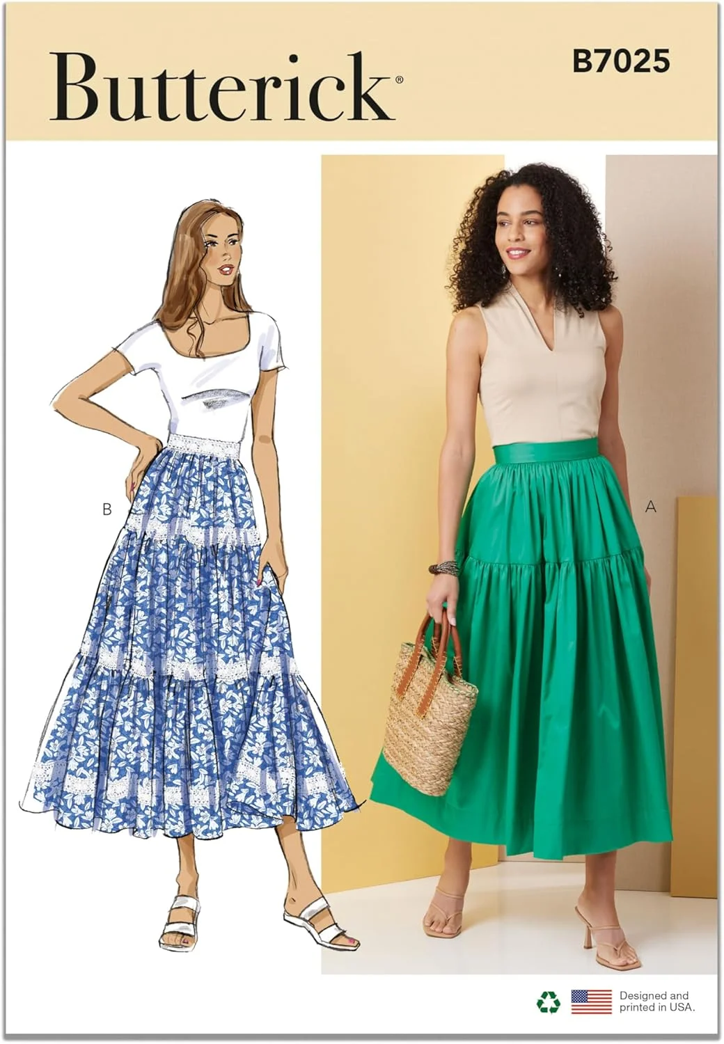 الگوی خیاطی Butterick B7025، چند رنگ
