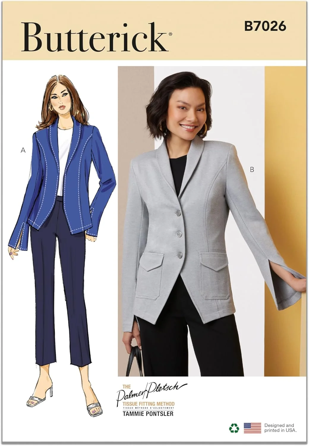 الگوی خیاطی Butterick B7026، چند رنگ