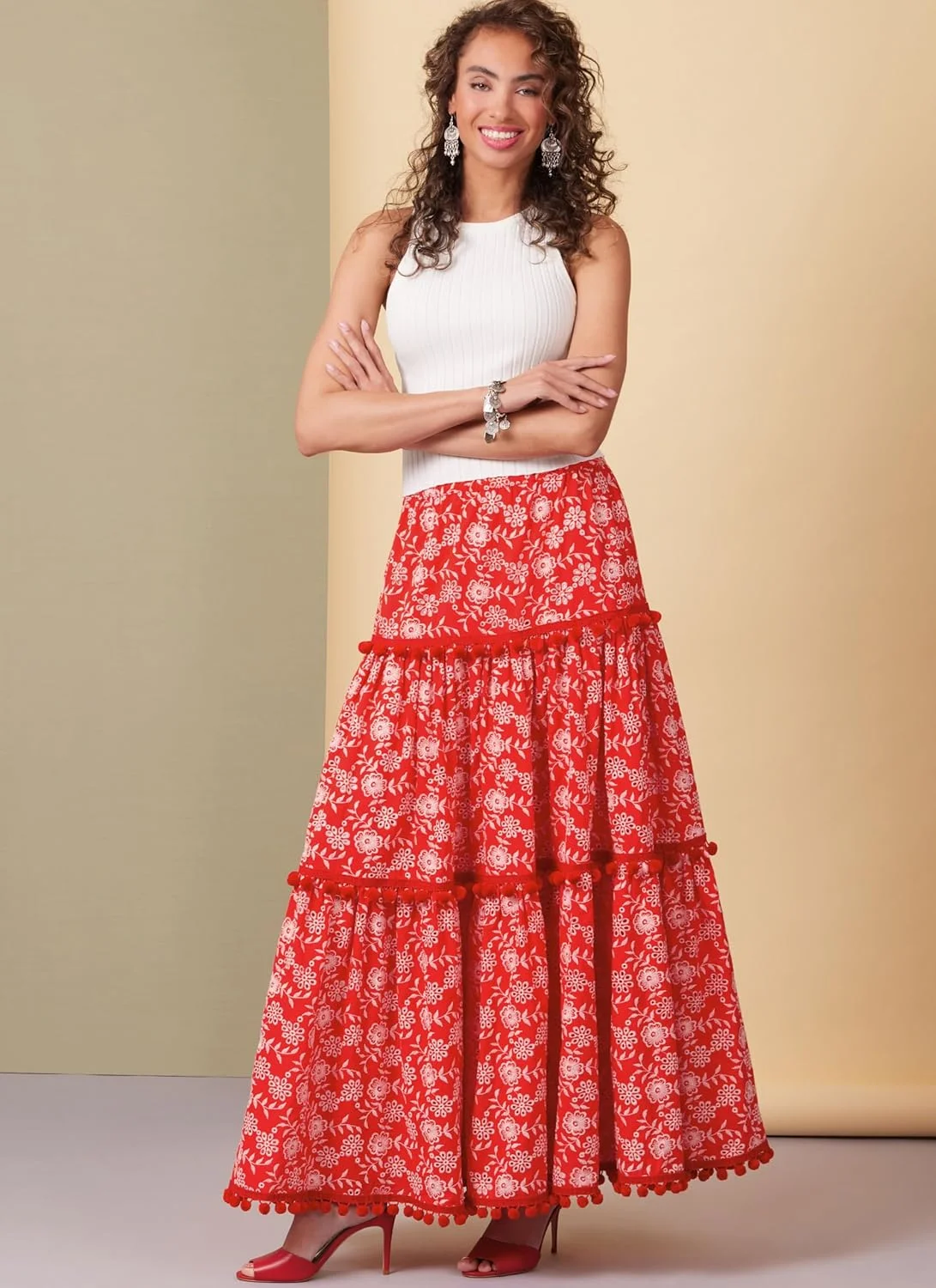 الگوی خیاطی دامن طبقاتی گشاد زنانه Butterick B6999Y5، کد طراحی B6999، سایزهای 18-20-22-24-26 الگوی خیاطی دامن طبقاتی گشاد زنانه Butterick B6999Y5، کد طراحی B6999، سایزهای 18-20-22-24-26