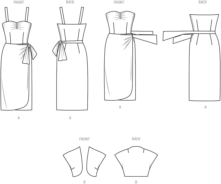 الگوی خیاطی Butterick B6923F5 لباس زنانه و ژاکت بولرو F5 (16-18-20-22-24)