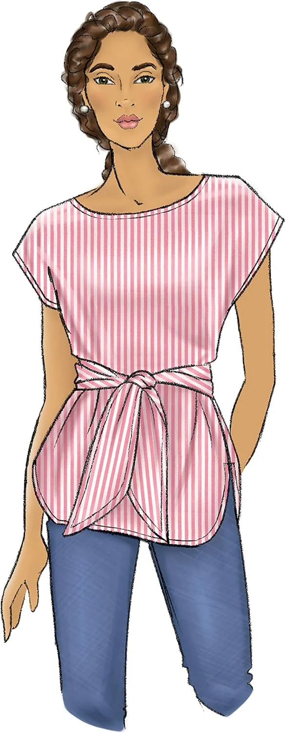 الگوهای خیاطی بلوز و کمربند زنانه بسیار آسان Butterick B6685ZZ، سایز L-XXL، سفید الگوهای خیاطی بلوز و کمربند زنانه بسیار آسان Butterick B6685ZZ، سایز L-XXL، سفید