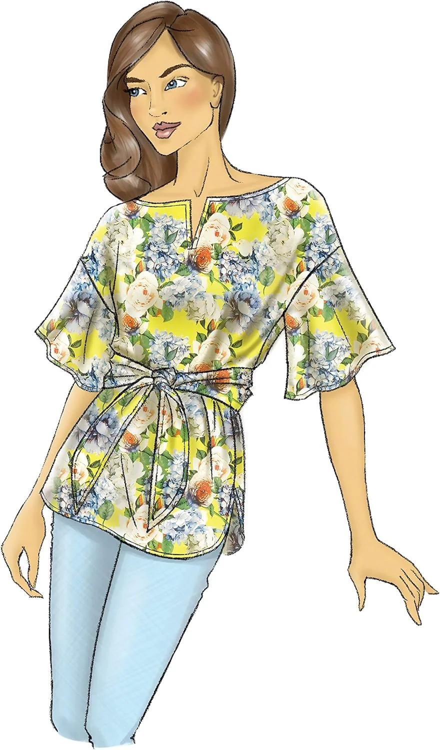 الگوهای خیاطی بلوز و کمربند زنانه بسیار آسان Butterick B6685ZZ، سایز L-XXL، سفید الگوهای خیاطی بلوز و کمربند زنانه بسیار آسان Butterick B6685ZZ، سایز L-XXL، سفید