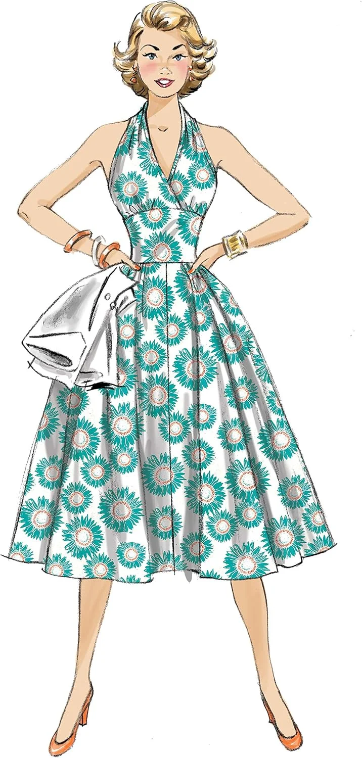 الگوهای خیاطی لباس و ژاکت زنانه وینتیج Butterick B6682A5، سایزهای 6-14 الگوهای خیاطی لباس و ژاکت زنانه وینتیج Butterick B6682A5، سایزهای 6-14