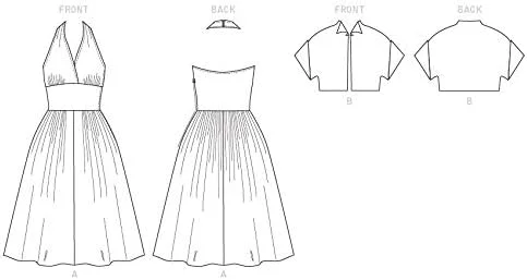 الگوهای خیاطی لباس و ژاکت زنانه وینتیج Butterick B6682A5، سایزهای 6-14 الگوهای خیاطی لباس و ژاکت زنانه وینتیج Butterick B6682A5، سایزهای 6-14