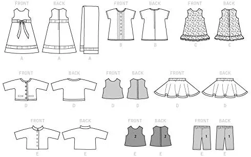 الگوی خیاطی لباس عروسک 18 اینچی Butterick B6645OSZ، سایز واحد الگوی خیاطی لباس عروسک 18 اینچی Butterick B6645OSZ، سایز واحد