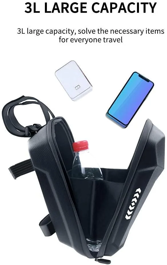 کیف نگهداری اسکوتر Sky-Touch، کیف آویز جلویی اسکوتر برقی، کیف فرمان اسکوتر سازگار با Xiaomi M365، ضد آب EVA برای حمل شارژر، ابزار و ابزار تعمیر، مشکی