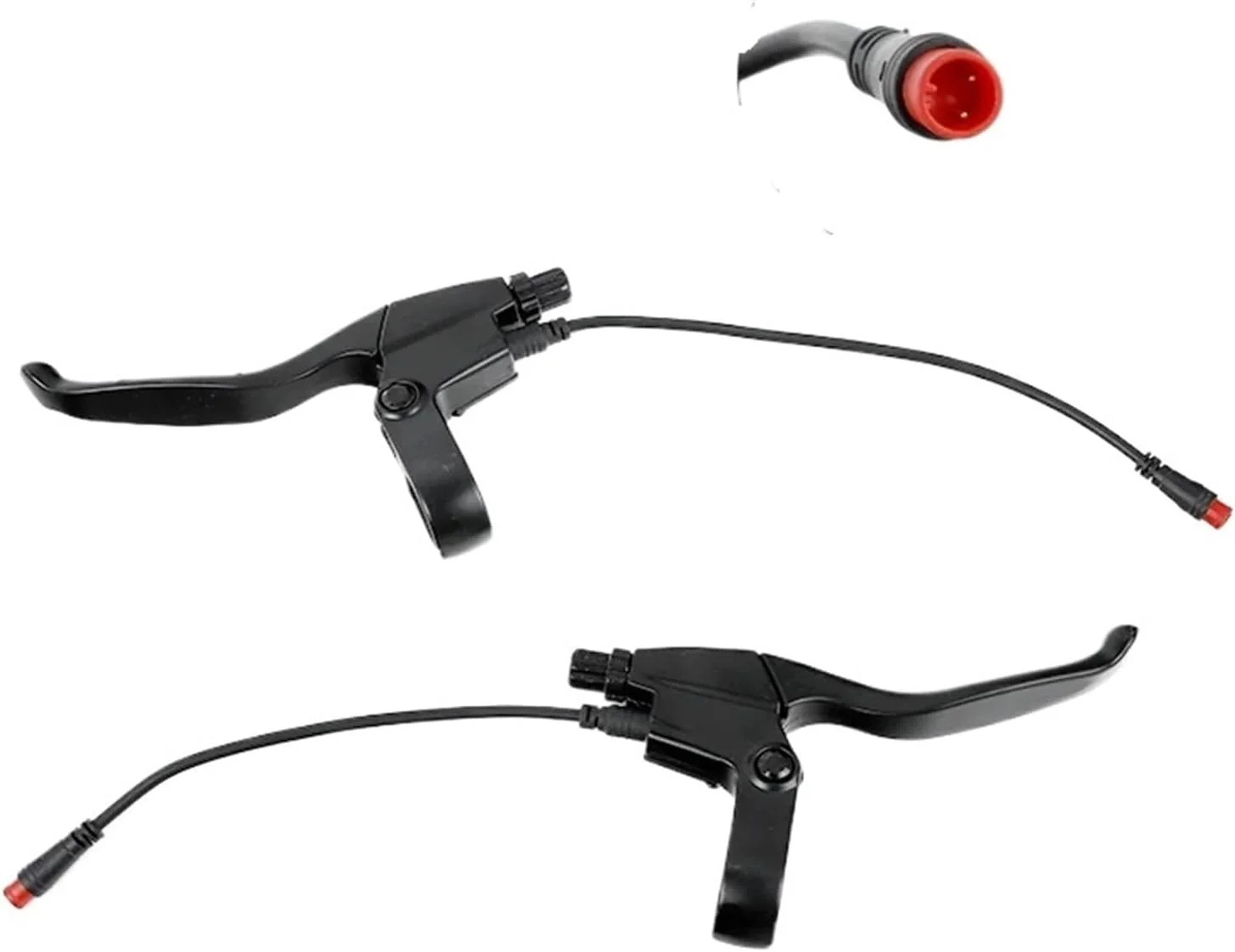 اهرم ترمز قطع کننده برق اسکوتر برقی جدید MEXWLOP، برای KUGOO، M4 PRO، اسکوتر ضربه ای E-Bike دسته جایگزین آلیاژ آلومینیوم دسته ترمز اسکوتر برقی (یک جفت مشکی پهن)
