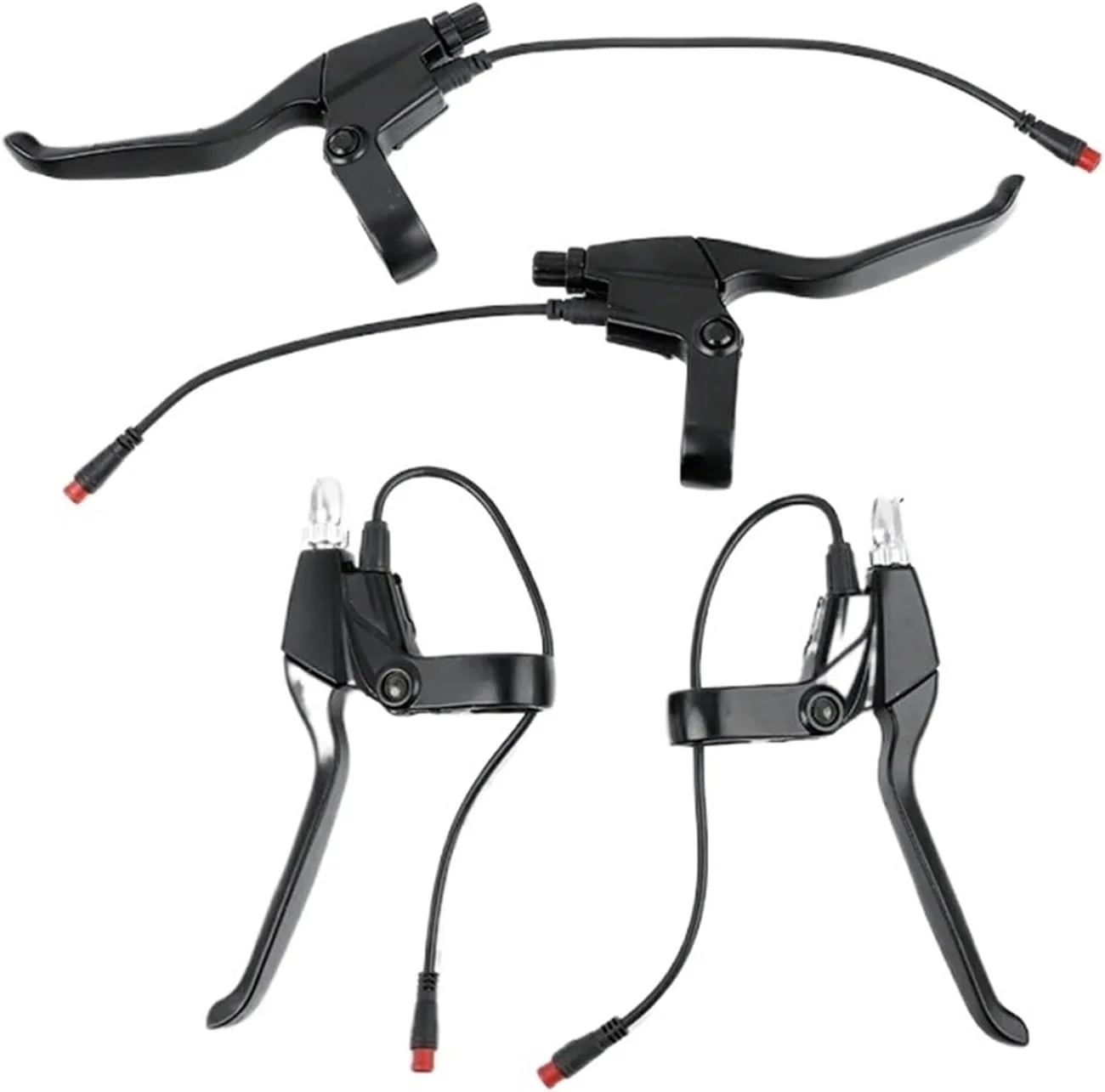 اهرم ترمز قطع کننده برق اسکوتر برقی جدید MEXWLOP، برای KUGOO، M4 PRO، اسکوتر ضربه ای E-Bike دسته جایگزین آلیاژ آلومینیوم دسته ترمز اسکوتر برقی (یک جفت مشکی پهن)