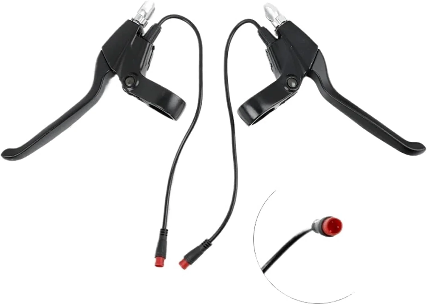 اهرم ترمز قطع کننده برق اسکوتر برقی جدید MEXWLOP، برای KUGOO، M4 PRO، اسکوتر ضربه ای E-Bike دسته جایگزین آلیاژ آلومینیوم دسته ترمز اسکوتر برقی (یک جفت مشکی پهن)