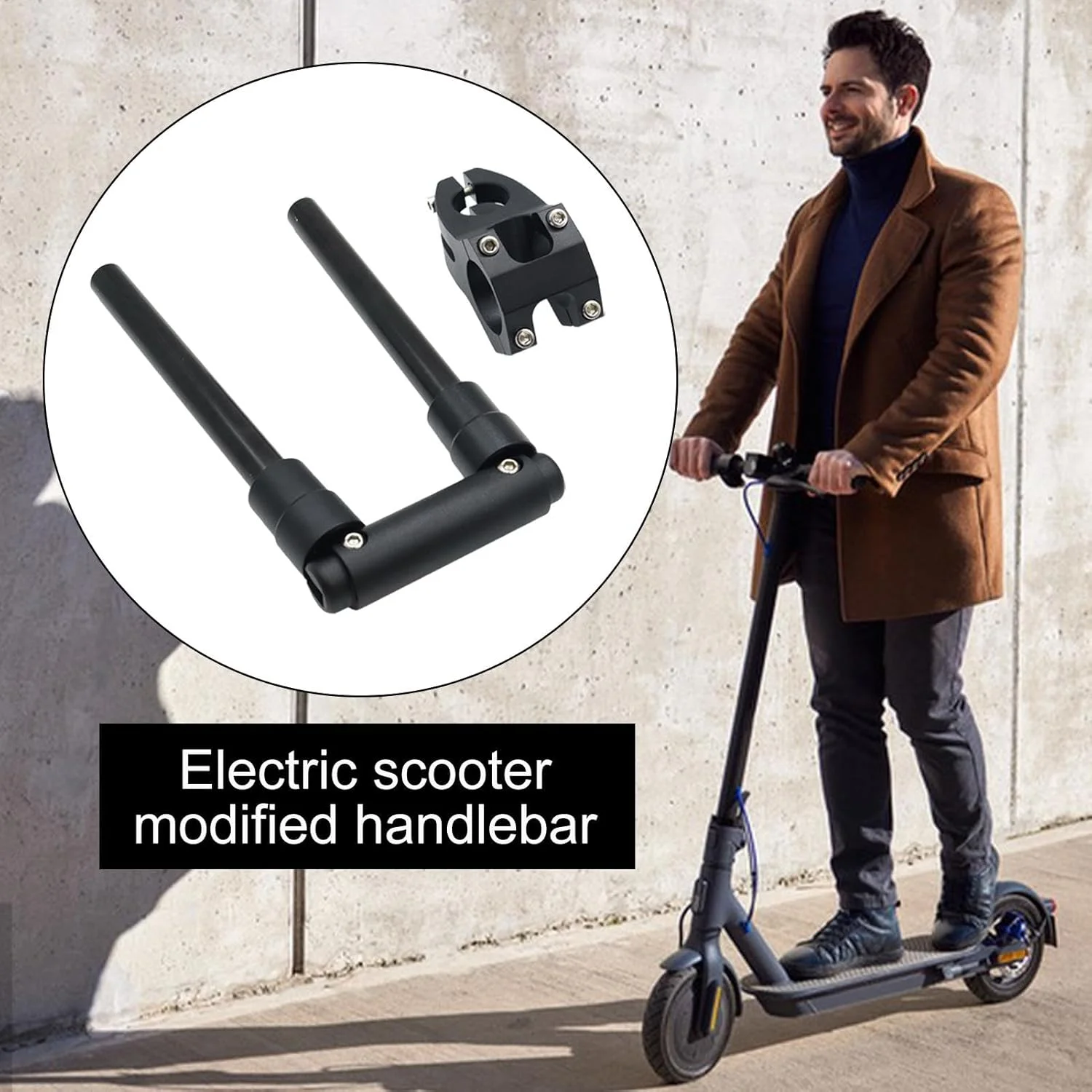 دسته اسکوتر برقی | دسته اسکوتر برقی انعطاف پذیر اصلاح شده - دسته گریپ اسکوتر - دسته فرمان اسکوتر جایگزین دسته فرمان اسکوتر برقی محکم برای دوچرخه سواری در فضای باز