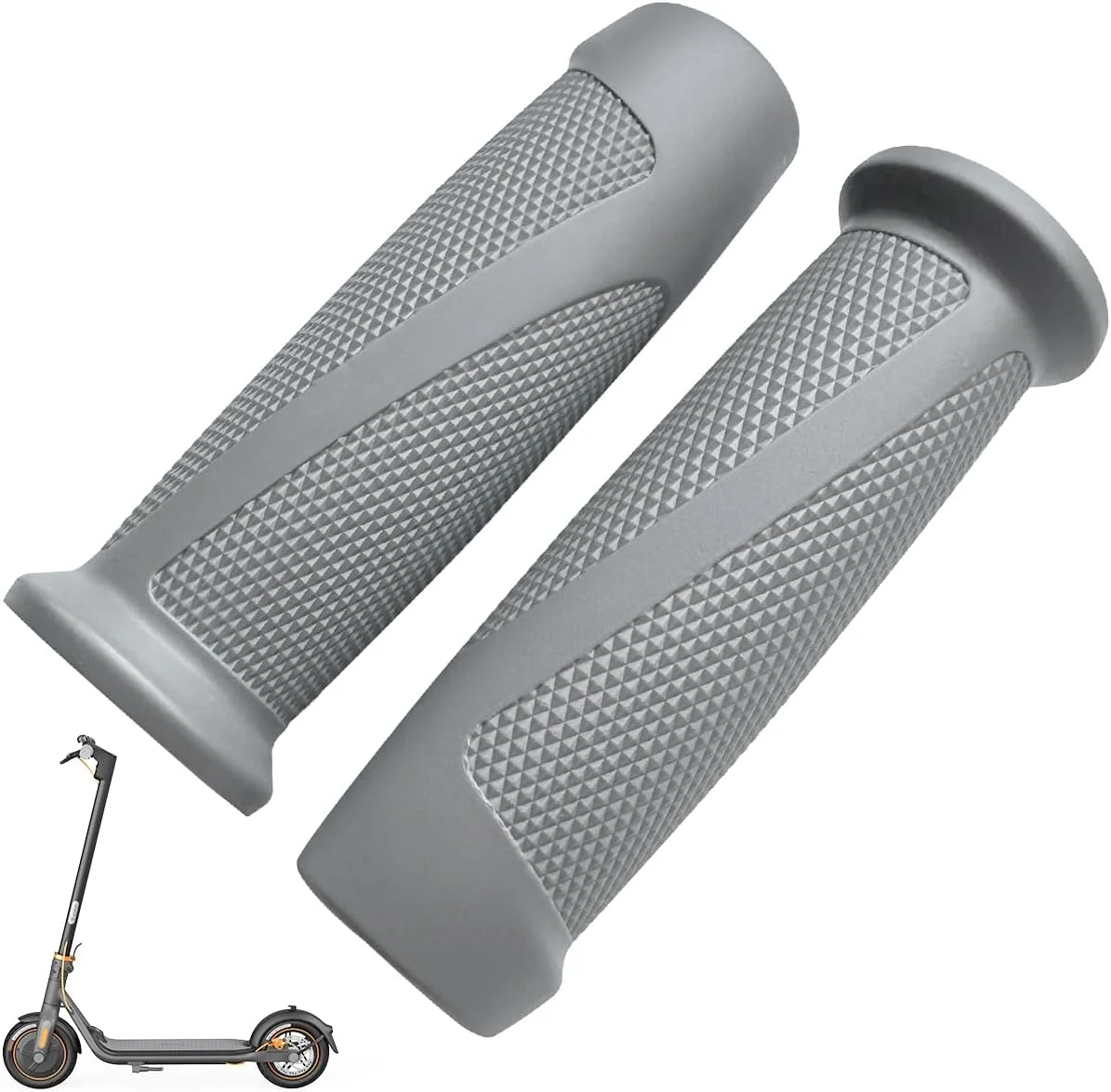 یک جفت روکش دسته فرمان برای اسکوتر برقی تاشو Segway Ninebot F20/F25/F30 plus/F40/D18/D28، اسکیت برد سری F، لوازم جانبی اصلی جایگزین گریپ دسته فرمان خاکستری
