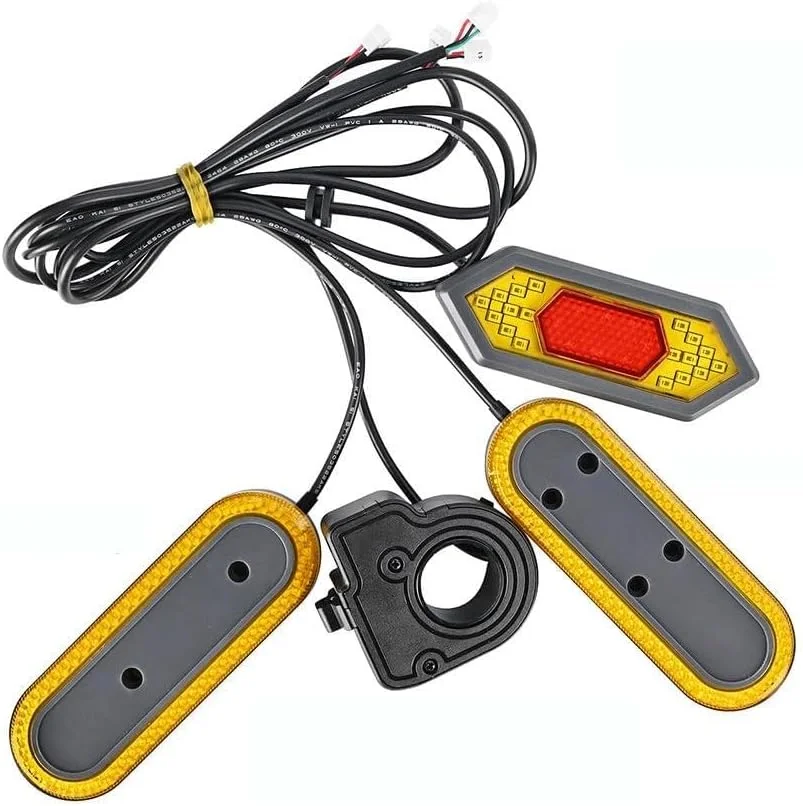 چراغ راهنما LED اسکوتر برقی Fawoonu، چراغ عقب، چراغ جلو با دسته فرمان سازگار برای اسکوتر برقی M365 Pro Pro2
