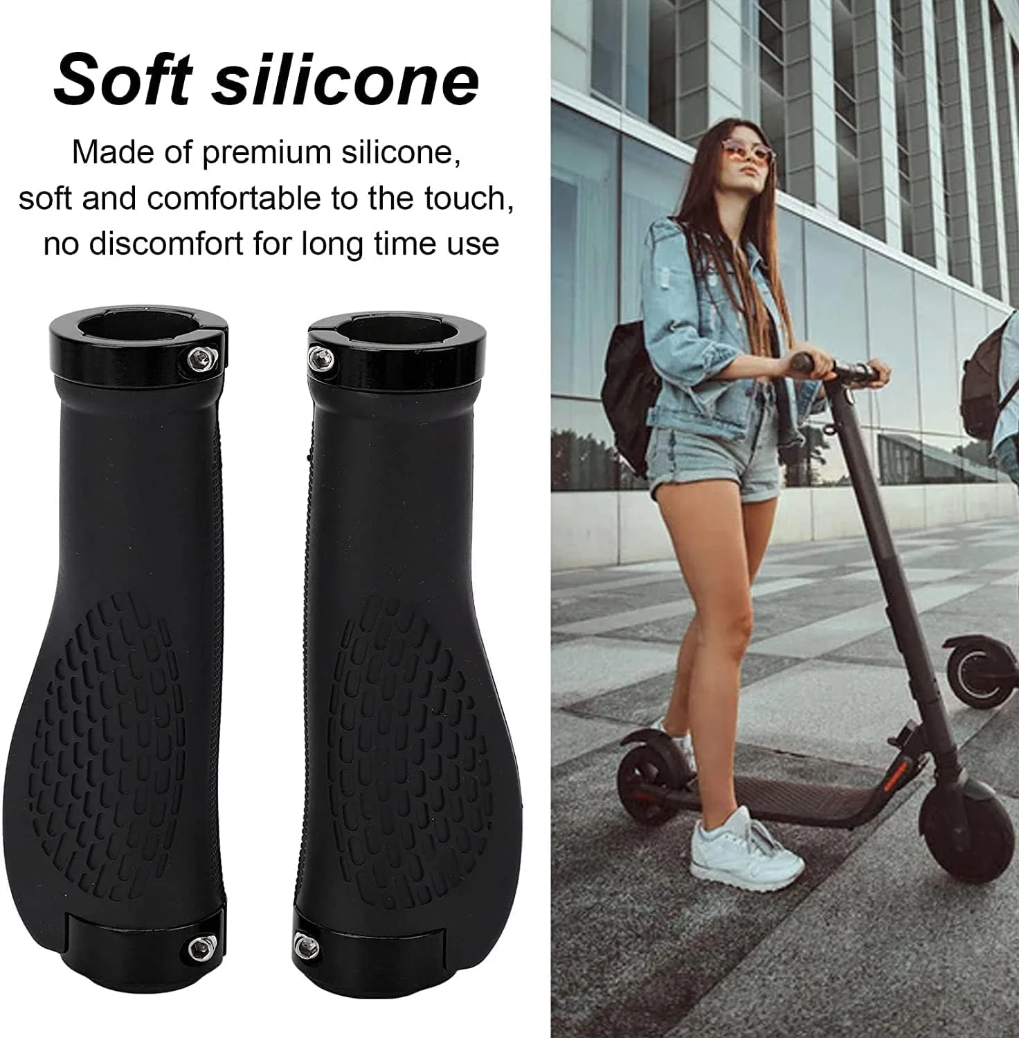 روکش دسته اسکوتر برقی، روکش دسته نرم و جهانی اسکوتر برقی برای جلوگیری از لغزش، سیلیکون پایدار برای اسکوتر برقی