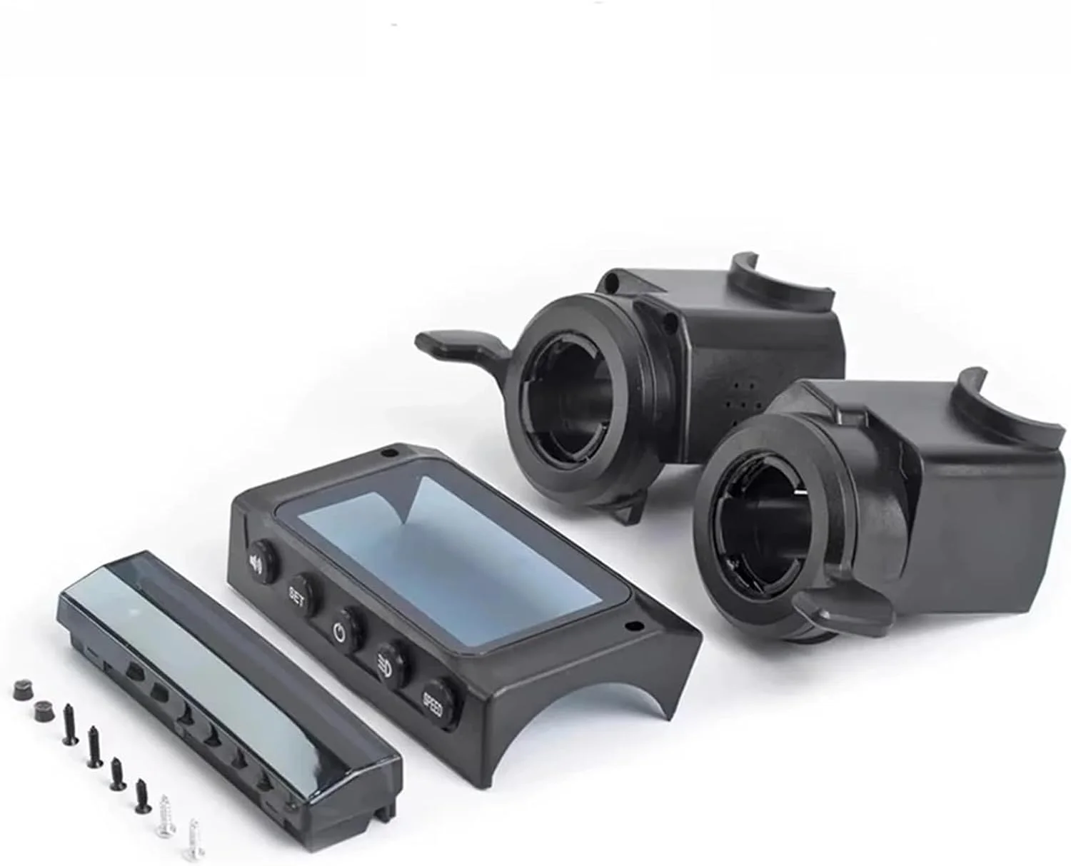 کاور محافظ صفحه نمایش YOKRO، مناسب برای اسکوتر برقی Kugoo مدل S1 S2 S3، کاور مقاوم در برابر سایش + 2 عدد روکش دسته انگشتی چراغ و کاور ترمز گاز