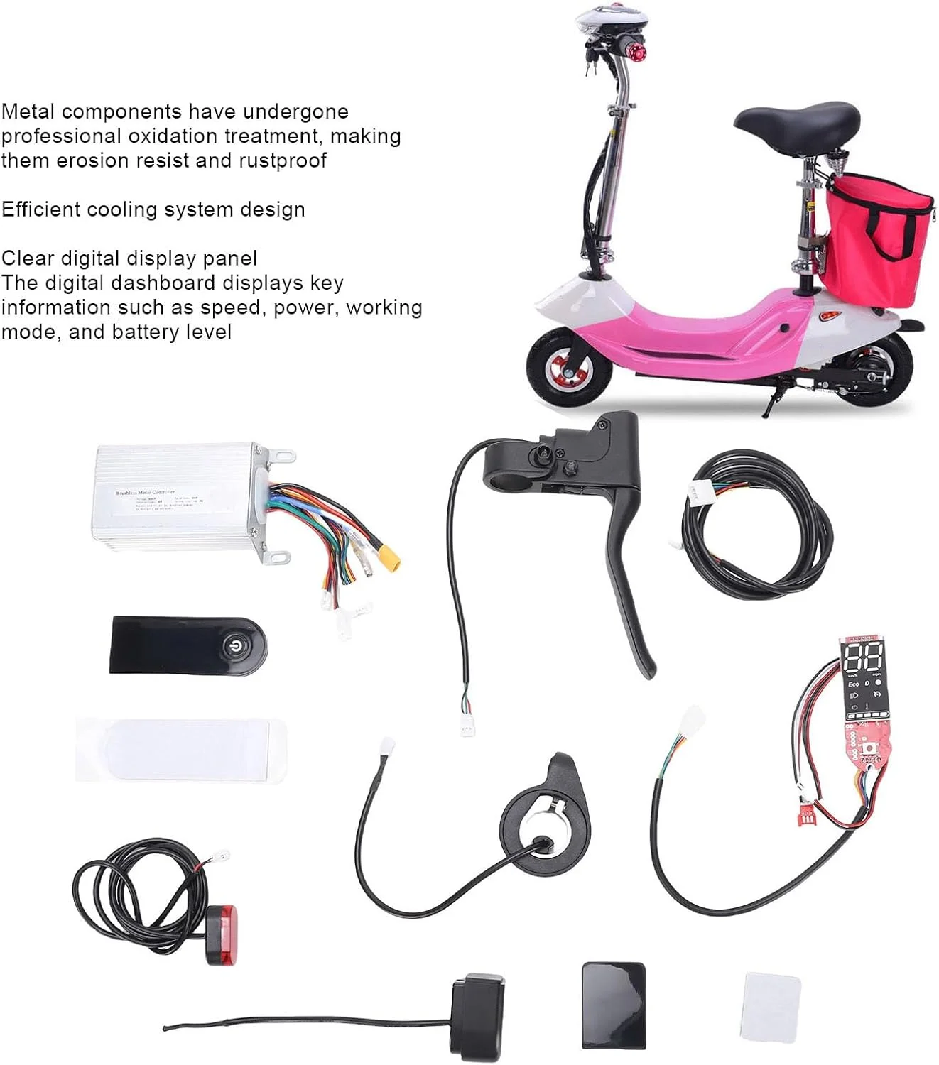 کیت تبدیل اسکوتر برقی YUEHISY جایگزین برای Xiaomi M365 PRO، کیت برد کنترلر دسته ترمز پنل دیجیتال BT 350W