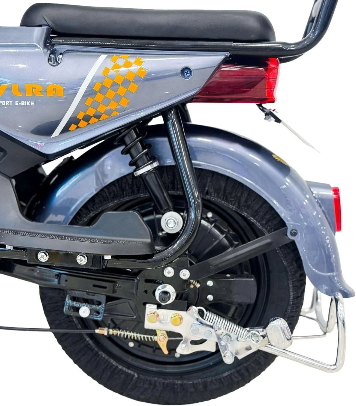 اسکوتر برقی VLRA Super Bike، آبی، با سبد جلویی، چراغ جلو LED، صندلی دو نفره، سیستم جذب شوک