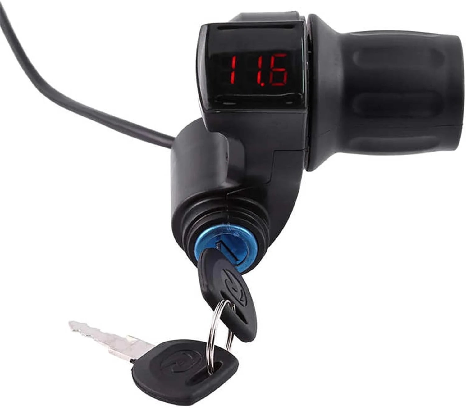 دسته گاز نیمه مچی اسکوتر برقی Szwaldaper با نمایشگر LED و قفل کلیدی 12V-99V، لوازم جانبی اسکوتر برقی و صفحه نمایش اسکوتر برقی