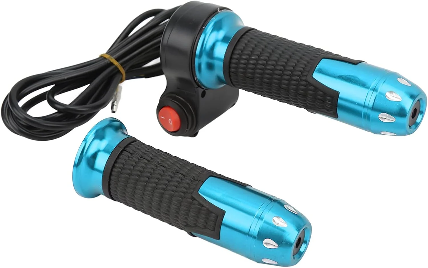 دسته گاز Cryfokt، یک جفت دسته فرمان پلاستیکی با کارایی بالا به همراه دکمه برای اسکوتر برقی (آبی)