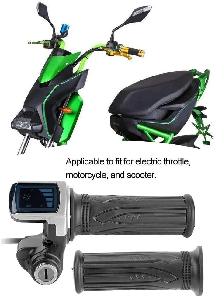 دسته گاز برقی Akozon 36V نیمه چرخشی با نشانگر LED قدرت و قفل کلید برای دوچرخه های برقی، اسکوترها و موتورسیکلت دسته گاز برقی Akozon 36V نیمه چرخشی با نشانگر LED قدرت و قفل کلید برای دوچرخه های برقی، اسکوترها و موتورسیکلت