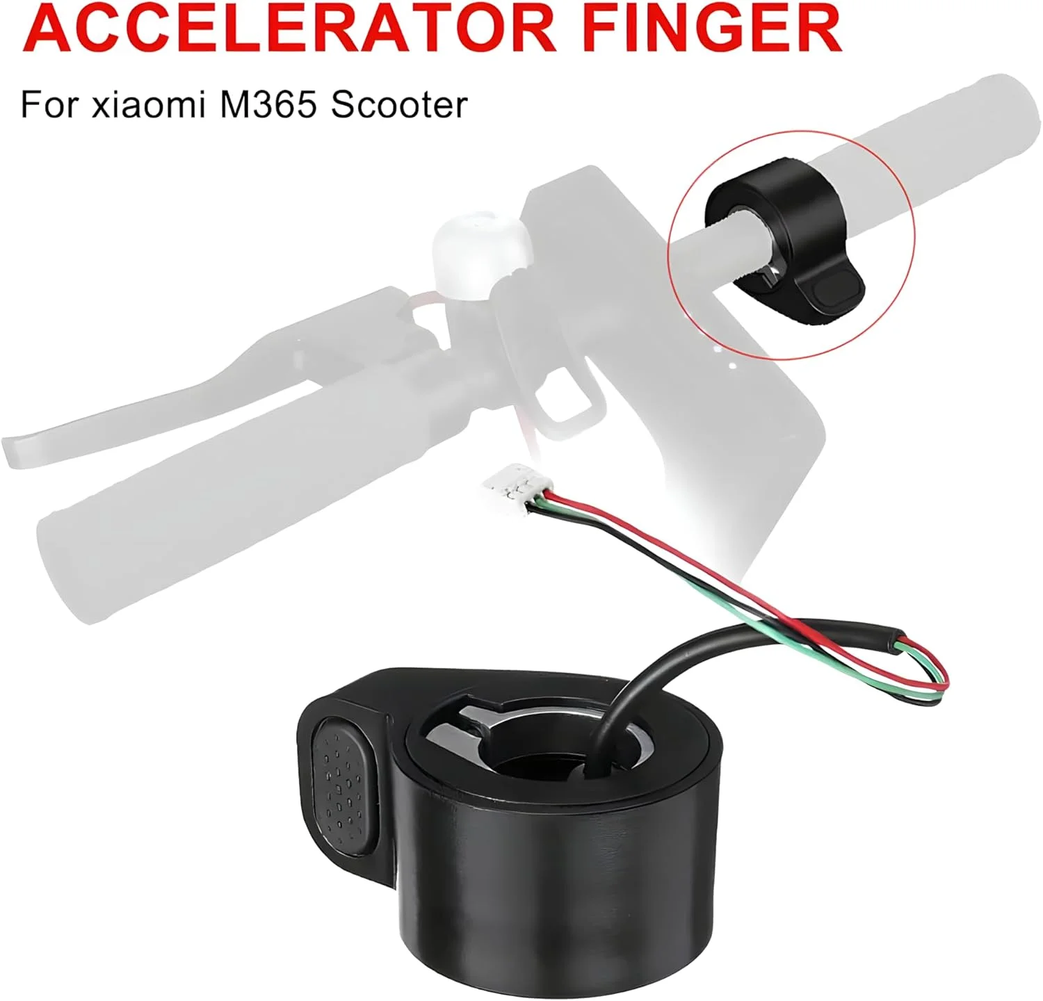 دسته گاز اسکوتر برقی فرست پرو، دسته گاز انگشتی شتاب دهنده، قطعه جایگزین لوازم جانبی دسته گاز شتاب دهنده، قطعات جایگزین کنترل سرعت سازگار با اسکوتر برقی شیائومی M365/Pro 1S