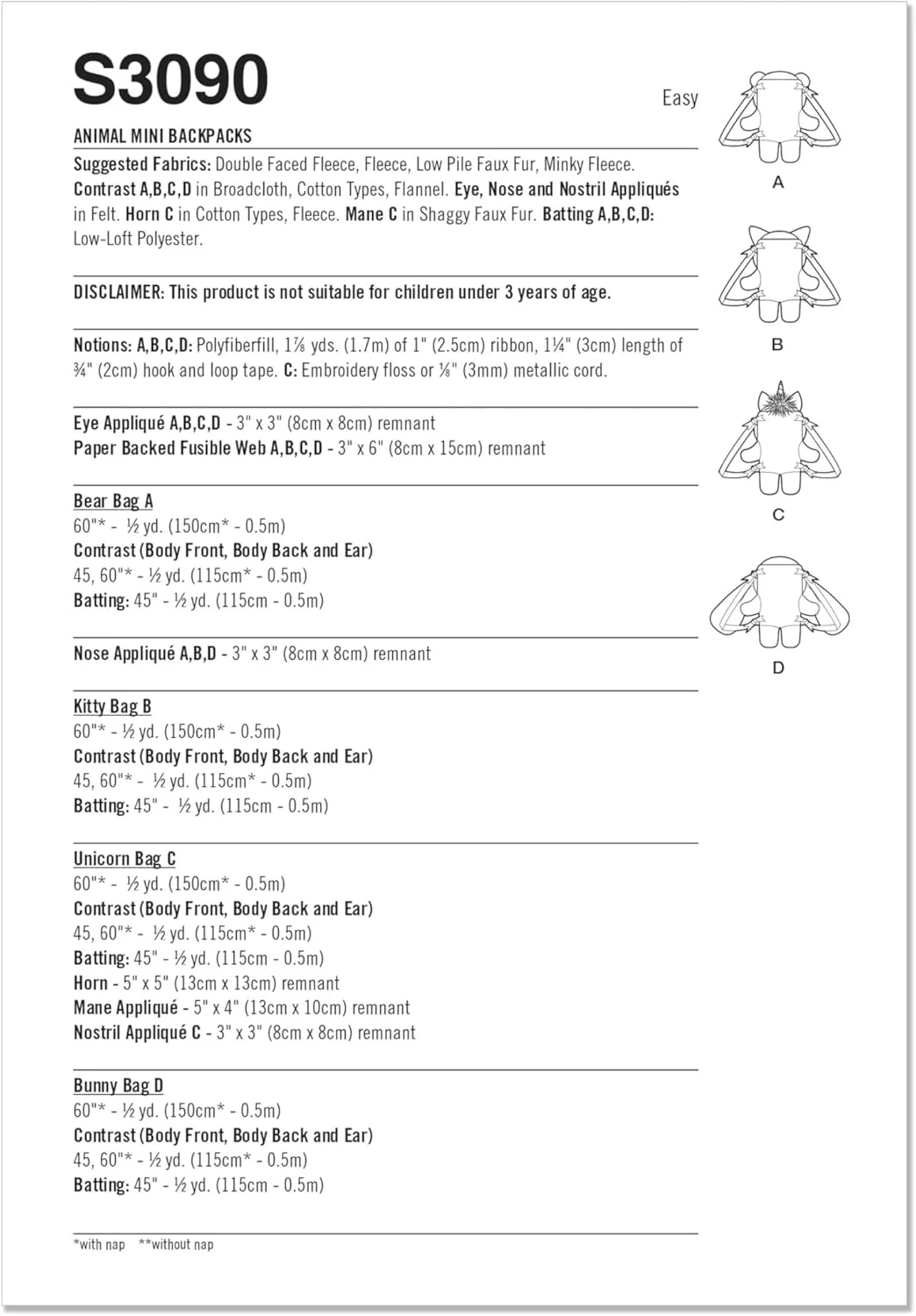 الگوی خیاطی عروسک های پارچه ای سیمپلیسیتی، چند رنگ