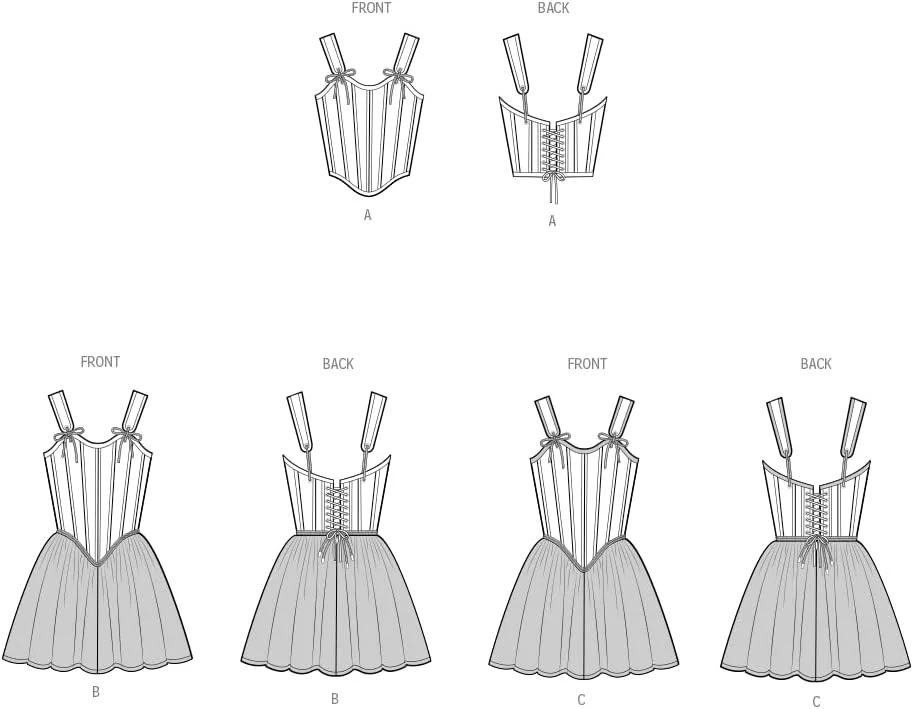 الگوی خیاطی کرست های آستردار زنانه Simplicity SS9974Y5 توسط Madalynne Intimates، کد طراحی S9974، سایزهای 18-20-22-24-26، چند رنگ الگوی خیاطی کرست های آستردار زنانه Simplicity SS9974Y5 توسط Madalynne Intimates، کد طراحی S9974، سایزهای 18-20-22-24-26، چند رنگ