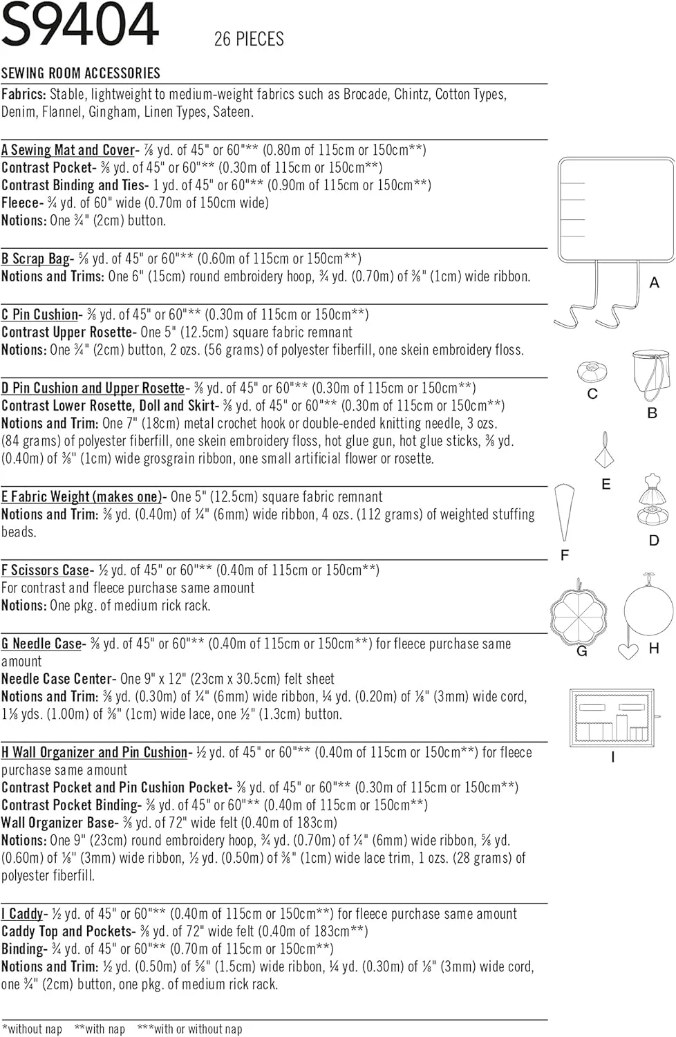 لوازم جانبی اتاق خیاطی SIMPLICITY SS9404OS نامشخص، یک سایز