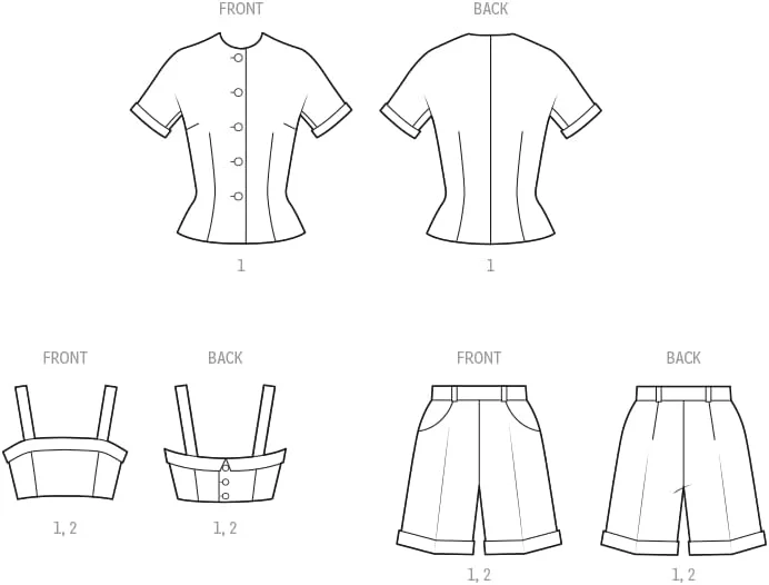 الگوی خیاطی کت، سوتین و شورت زنانه Simplicity SS3150D5، طرح قدیمی دهه 1940، کد طراحی S3150، سایزهای 4-6-8-10-12