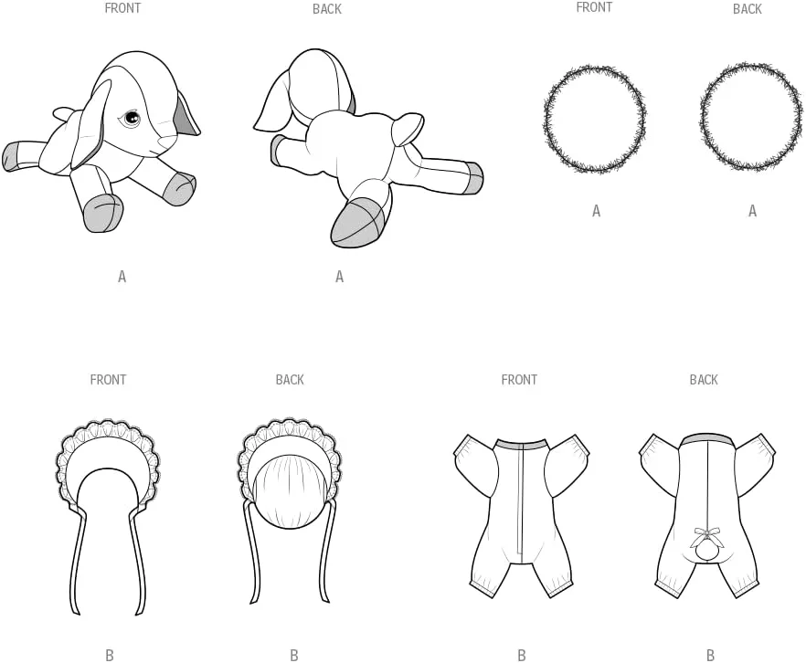 الگوی خیاطی عروسک بزغاله و لوازم جانبی Simplicity SS3121OS اثر کارلا ریس، کد طراحی S3121، ارتفاع 41 سانتی متر