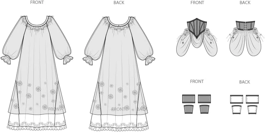 الگوی خیاطی لباس مجلسی فانتزی زنانه Simplicity SS3094H5 اثر Raine Emery، کد طراحی S3094، سایزهای 6-8-10-12-14