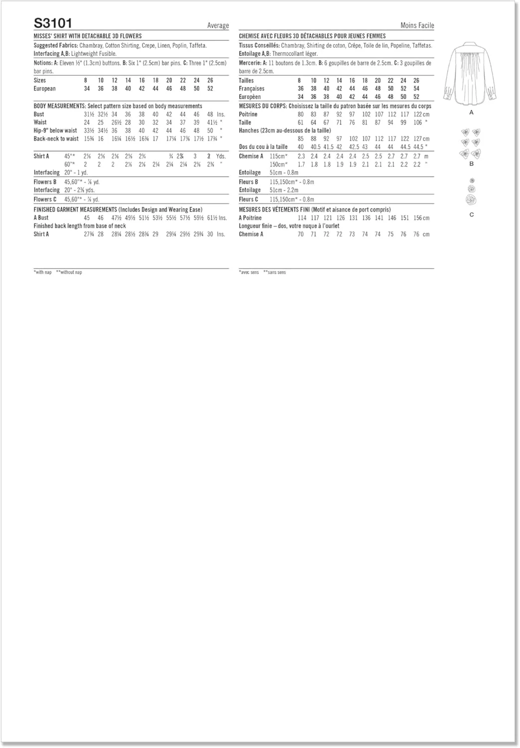 الگوی خیاطی پیراهن دکمه دار گشاد زنانه Simplicity SS3101K5، کد طراحی S3101، سایزهای 8-10-12-14-16
