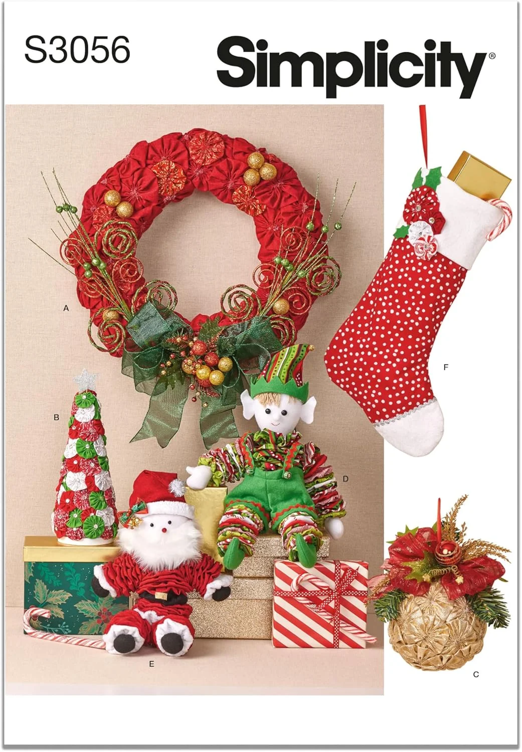 الگوی خیاطی صنایع دستی تعطیلات Simplicity SS3056OS، کد طراحی S3056، تک سایز