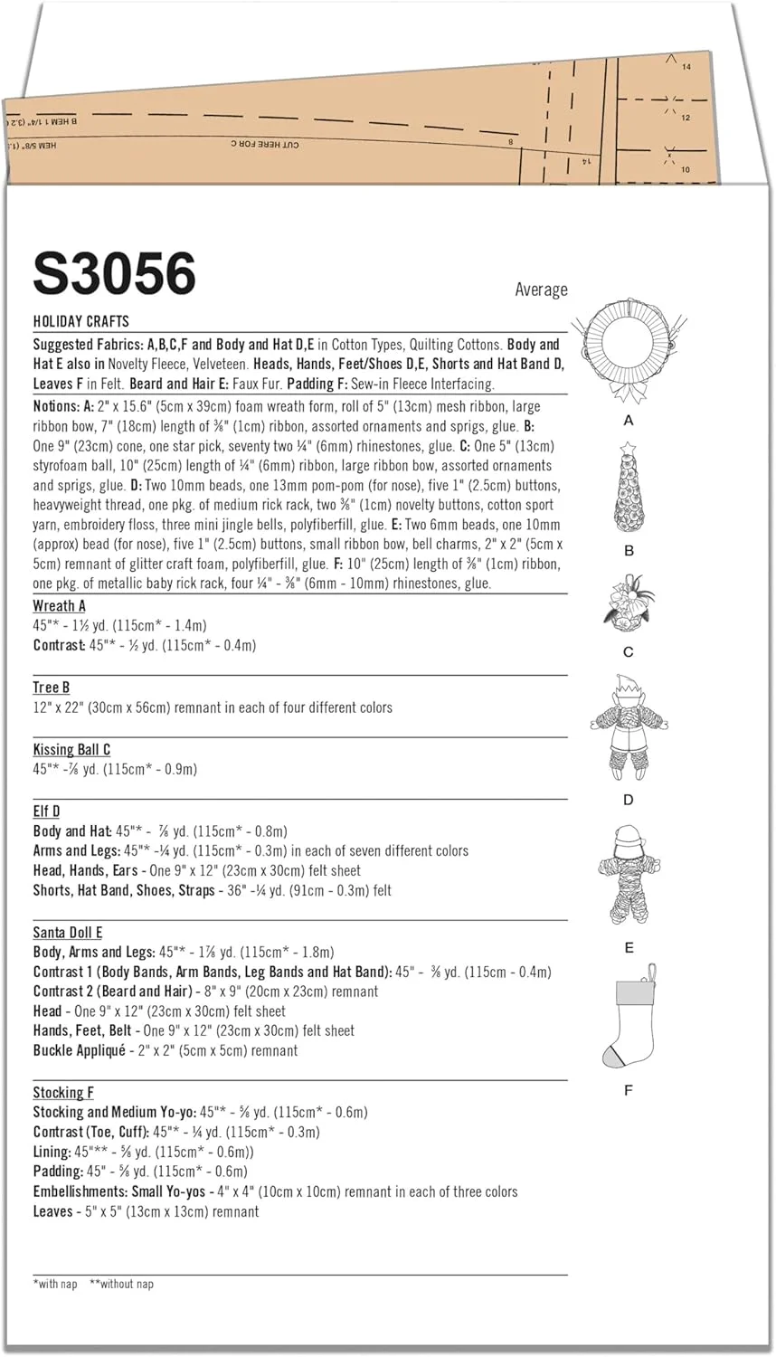 الگوی خیاطی صنایع دستی تعطیلات Simplicity SS3056OS، کد طراحی S3056، تک سایز
