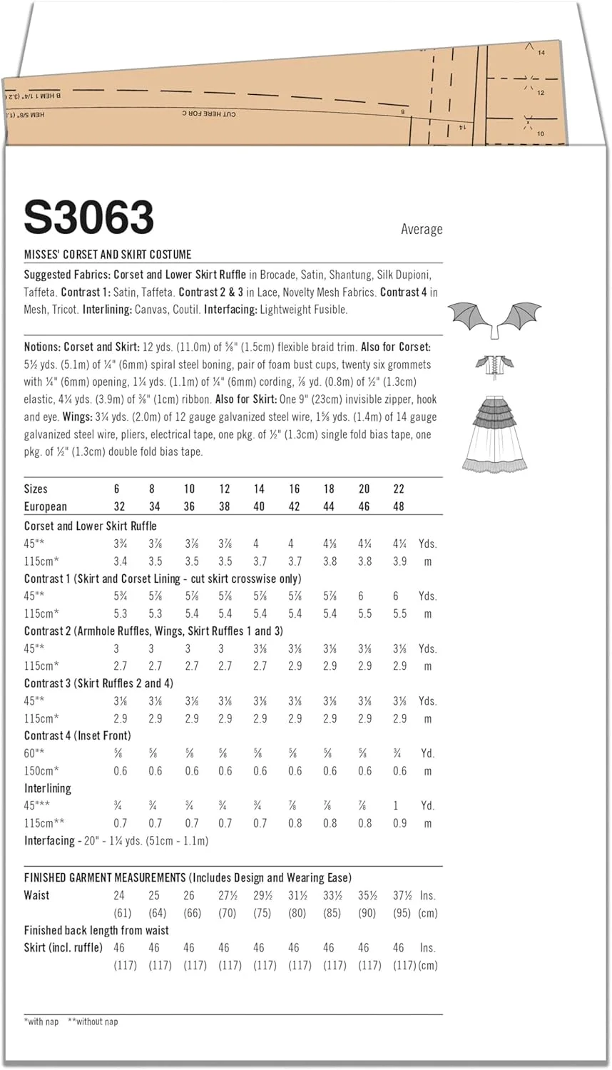 الگوی خیاطی لباس کرست و دامن زنانه Simplicity SS3063R5 اثر Raine Emery، کد طراحی S3063، سایزهای 14-16-18-20-22 الگوی خیاطی لباس کرست و دامن زنانه Simplicity SS3063R5 اثر Raine Emery، کد طراحی S3063، سایزهای 14-16-18-20-22